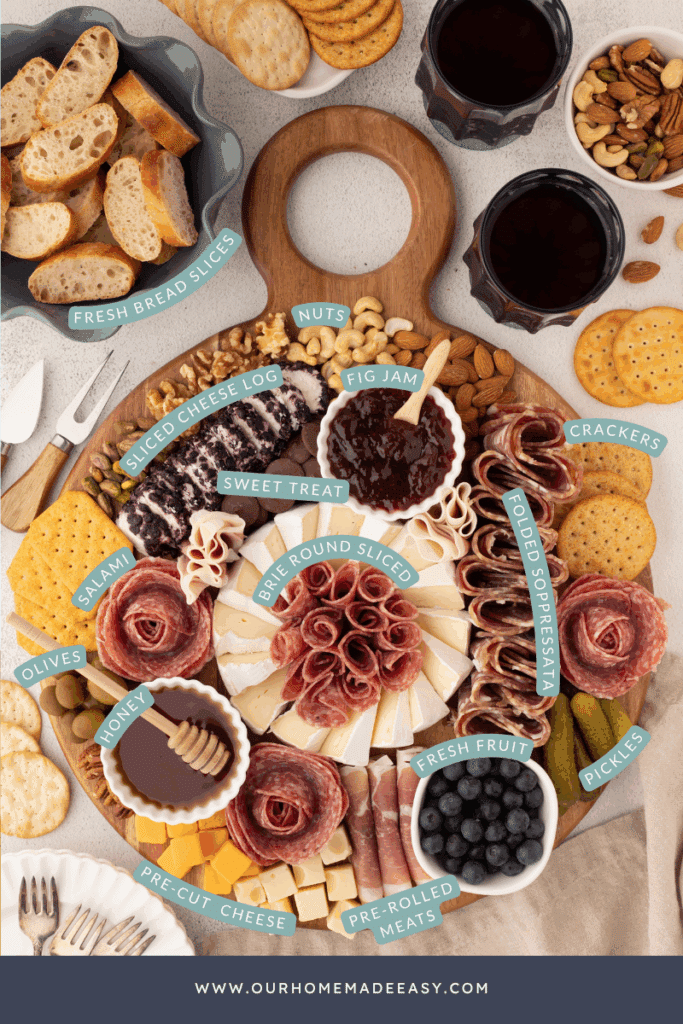 ingredients for a quick easy appetizer idea