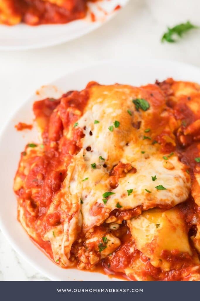 finished crock pot Italian dinner