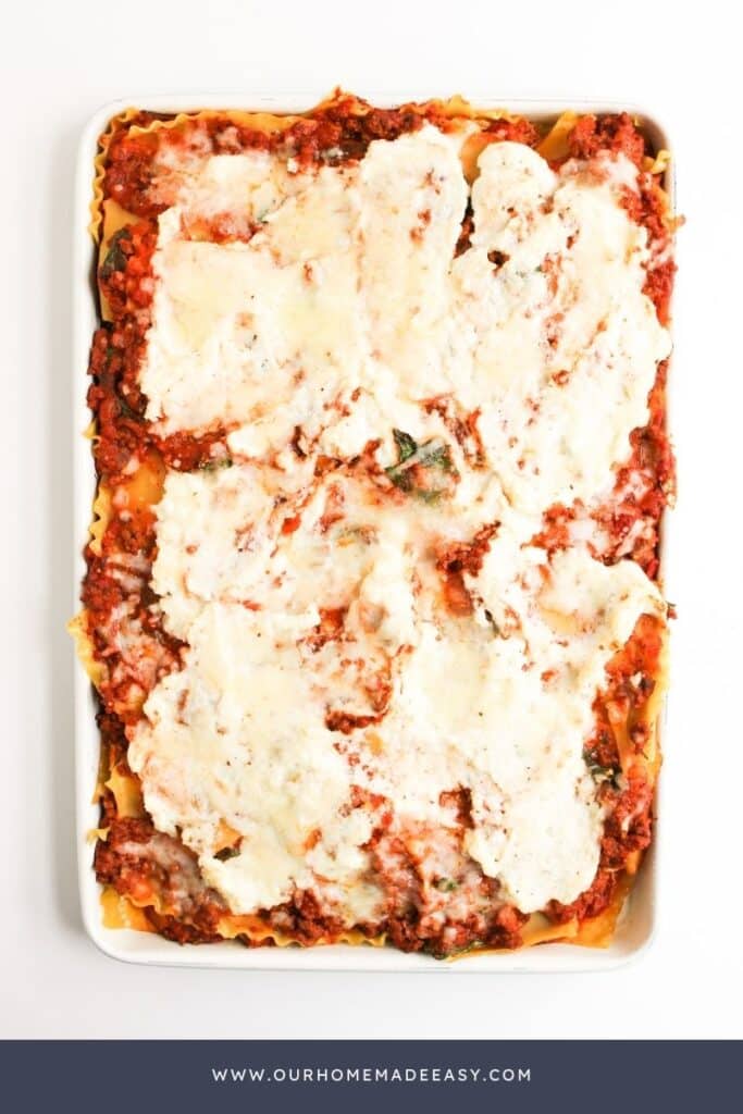 out of oven easy lasagna