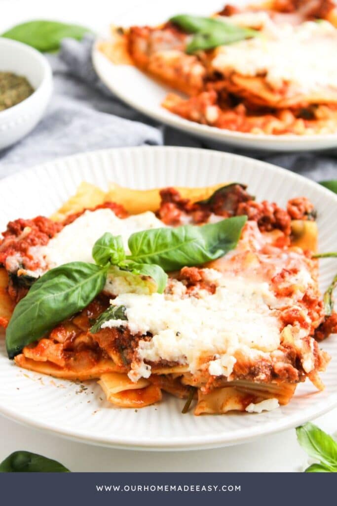 Giada viral sheet pan lasagna dinner on plate