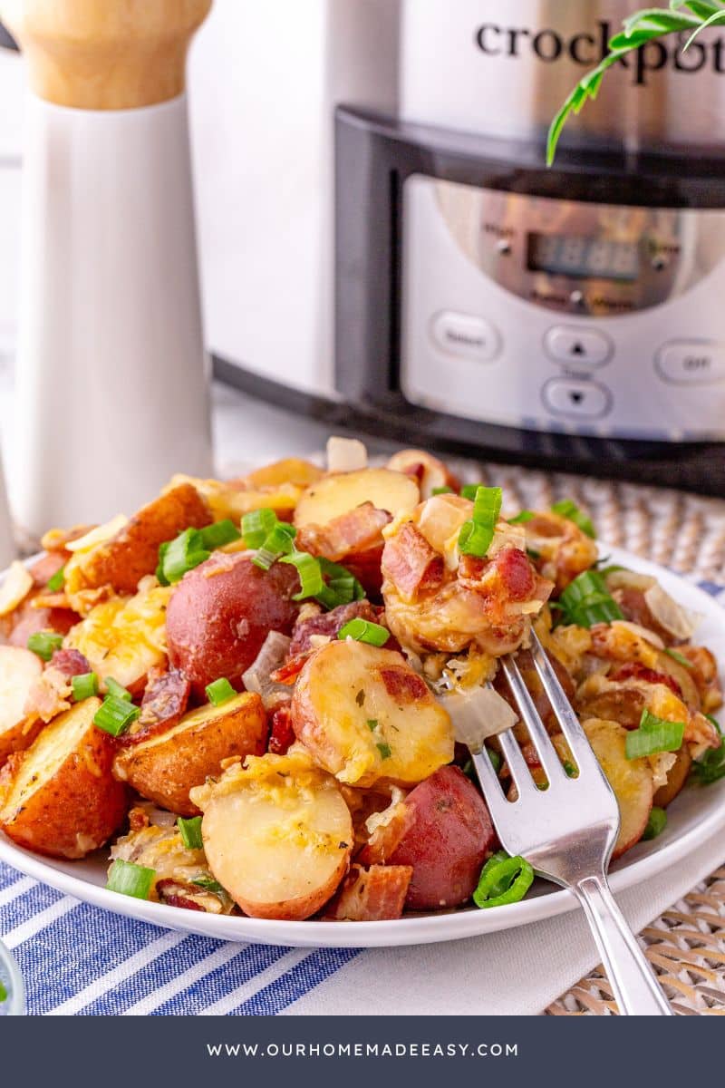 crockpot potatoes with cheese bacon and ranch seasoning