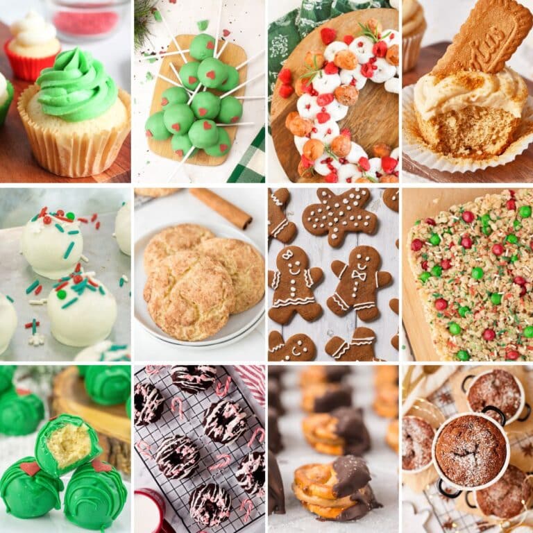 collage of holiday treats