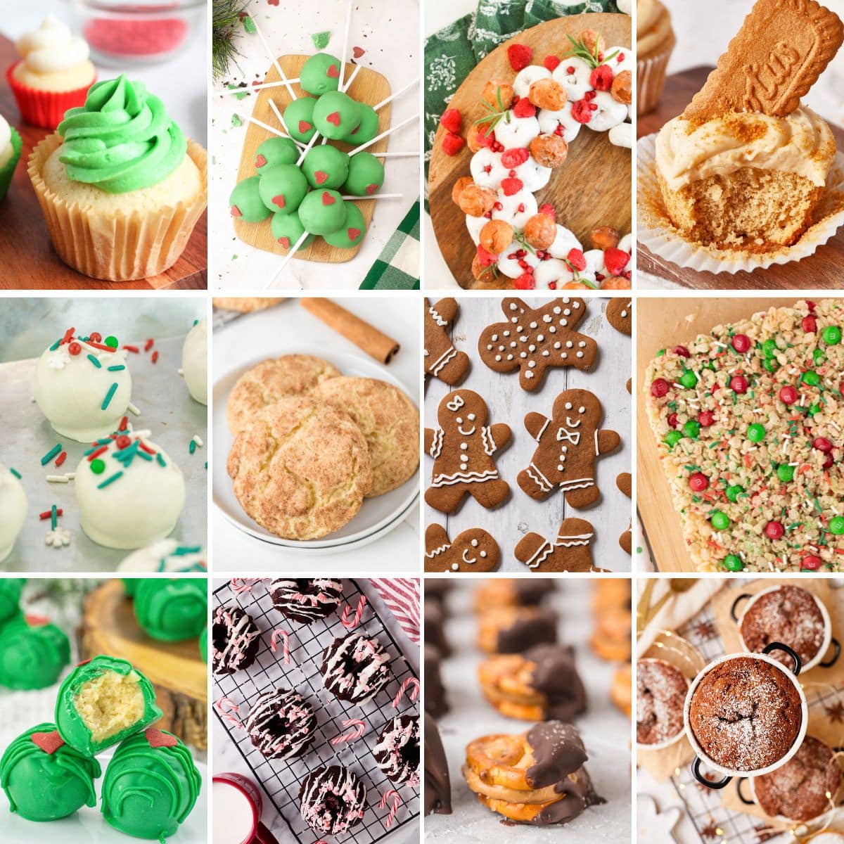 collage of holiday treats