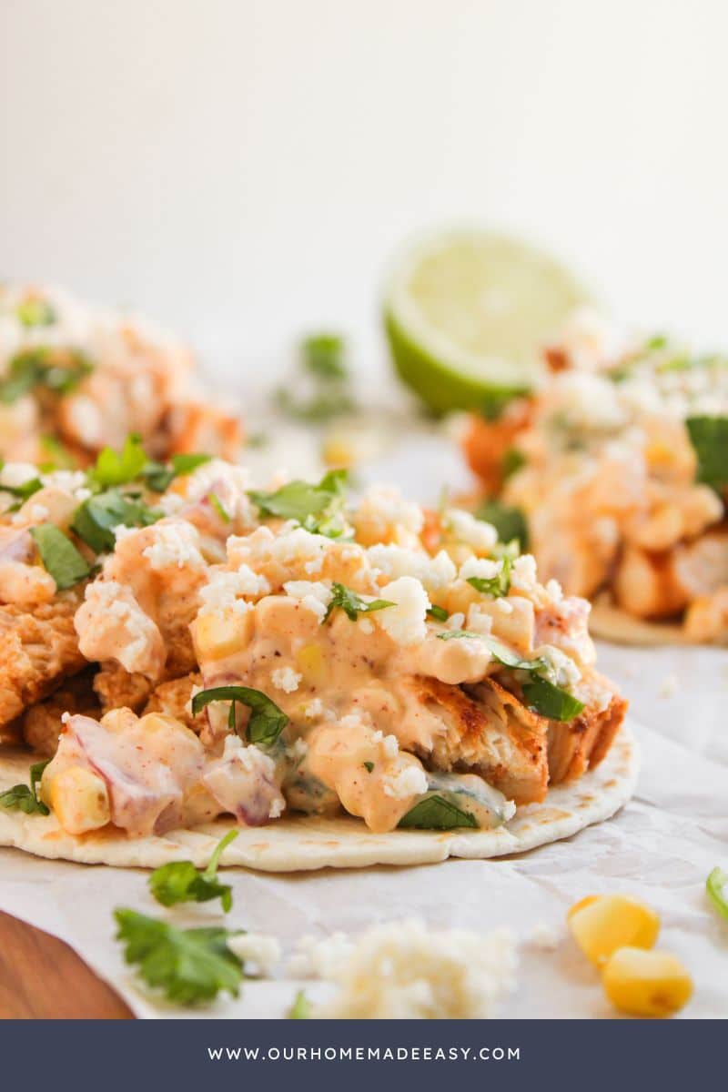 close up street tacos with cilantro