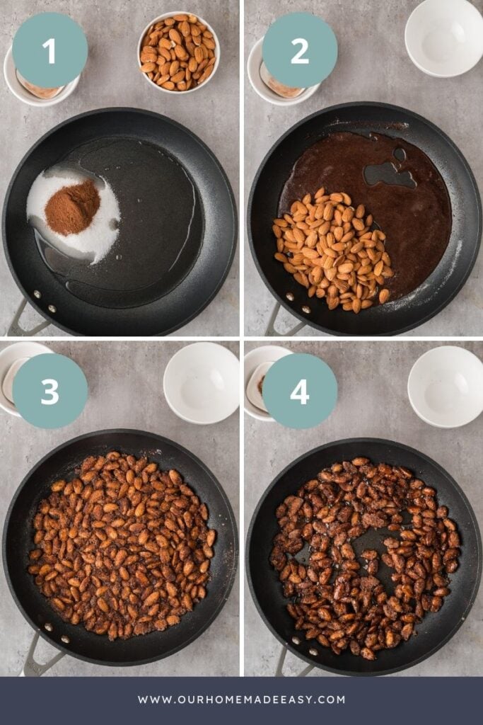 how to make candied almonds in skillet