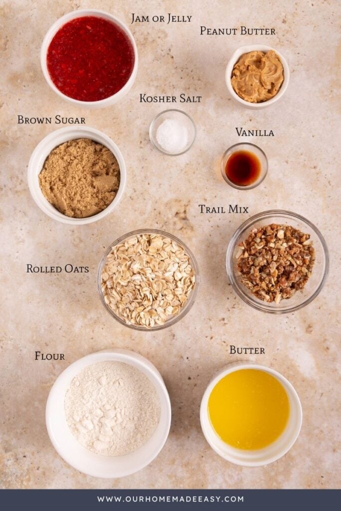 peanut butter jelly bars ingredients