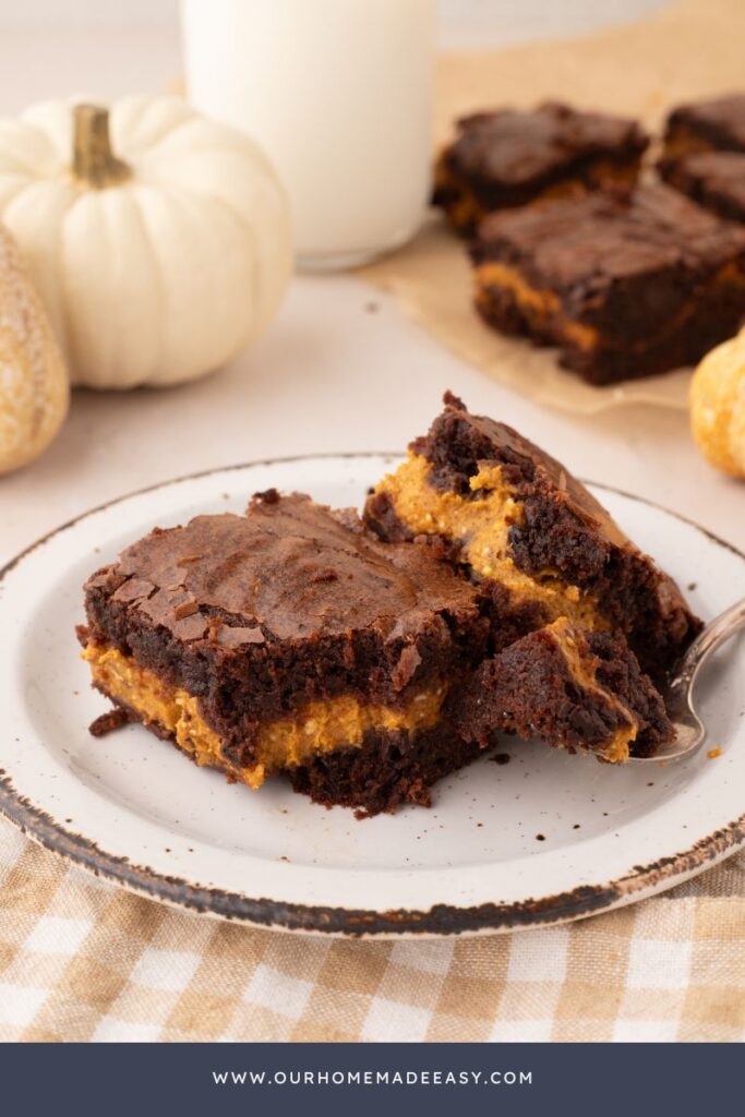 finished Halloween brownies using boxed mix