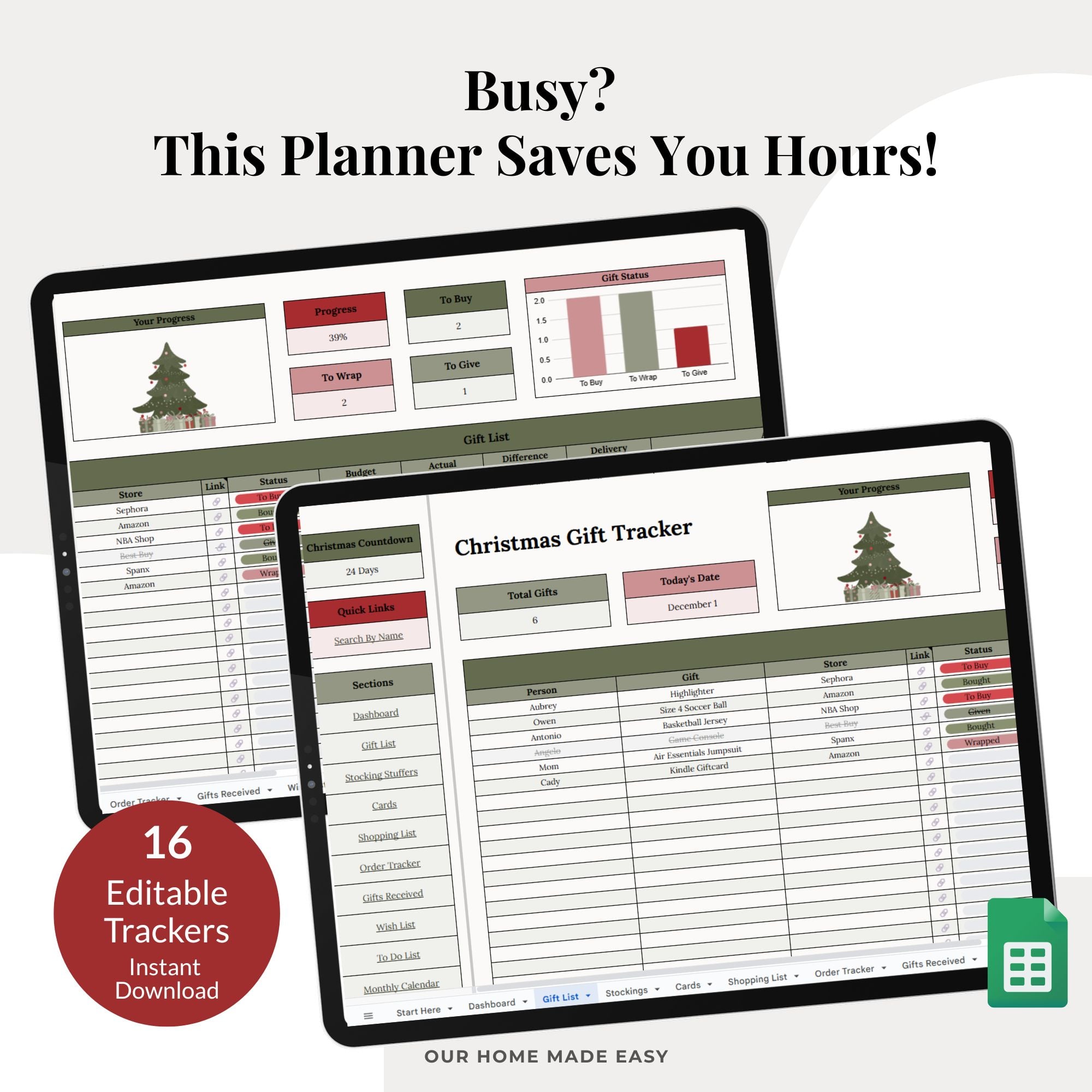 finished ultimate Christmas planner