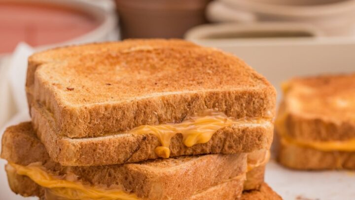 oven baked grilled cheese on sheet pan