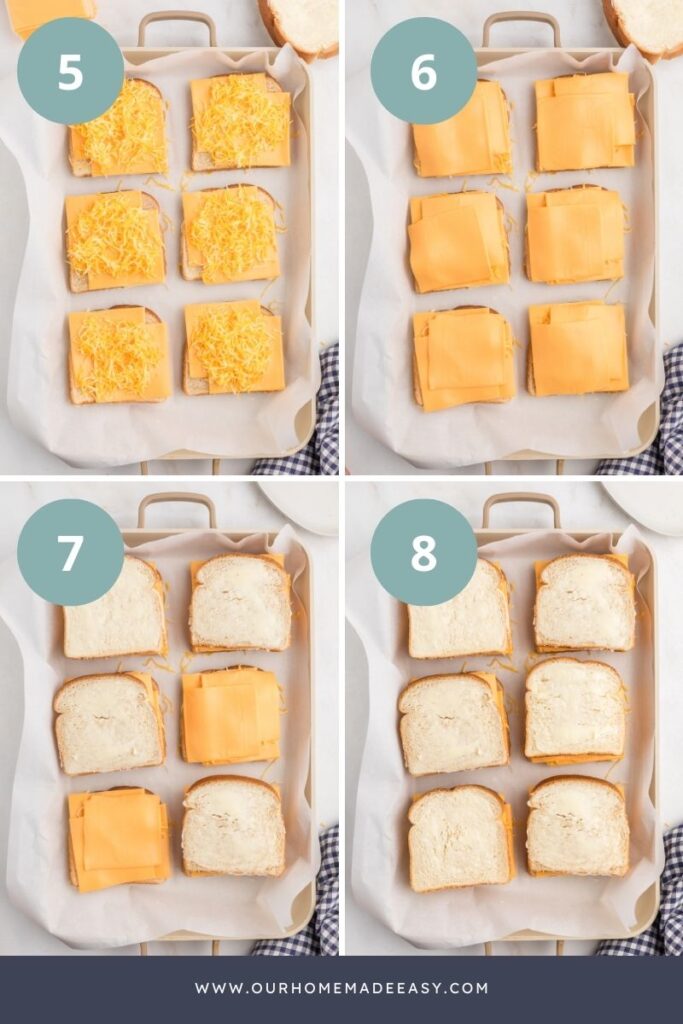 how to make grilled cheese in oven collage