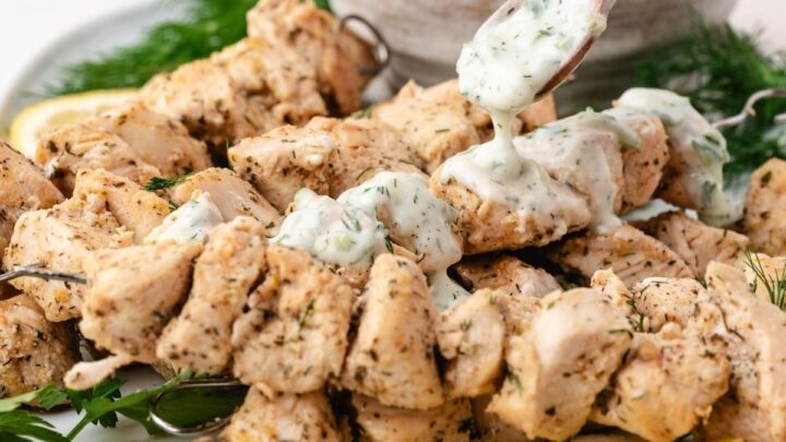 Tzatziki ranch is a simple Greek yogurt dip with ranch flavor.