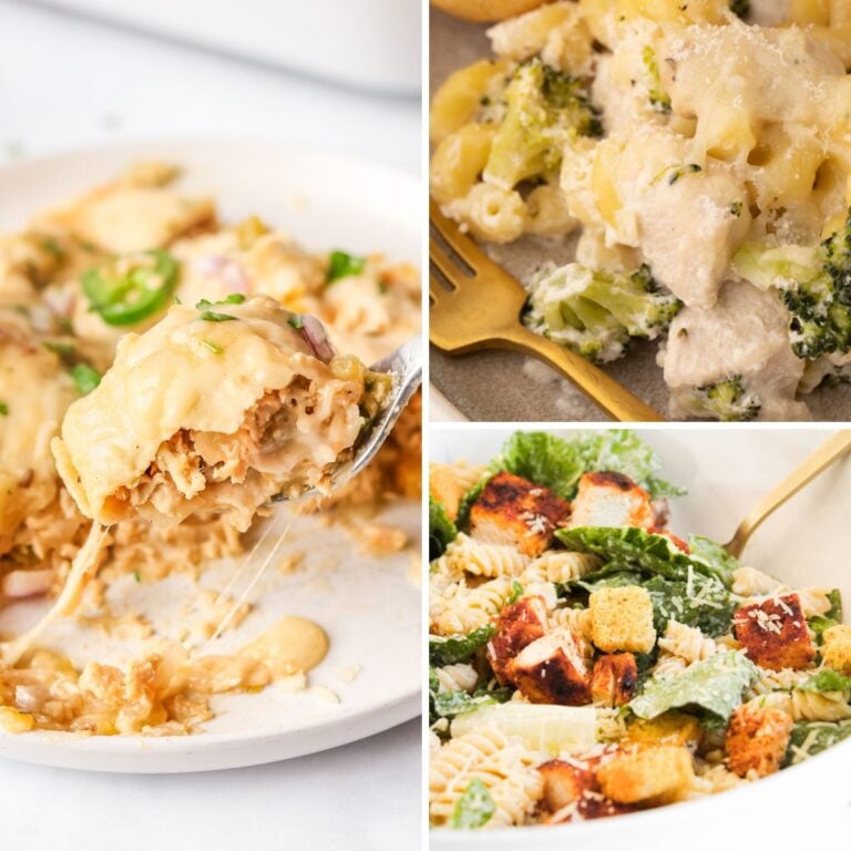 collage of Costco Rotisserie Chicken Meal Plans
