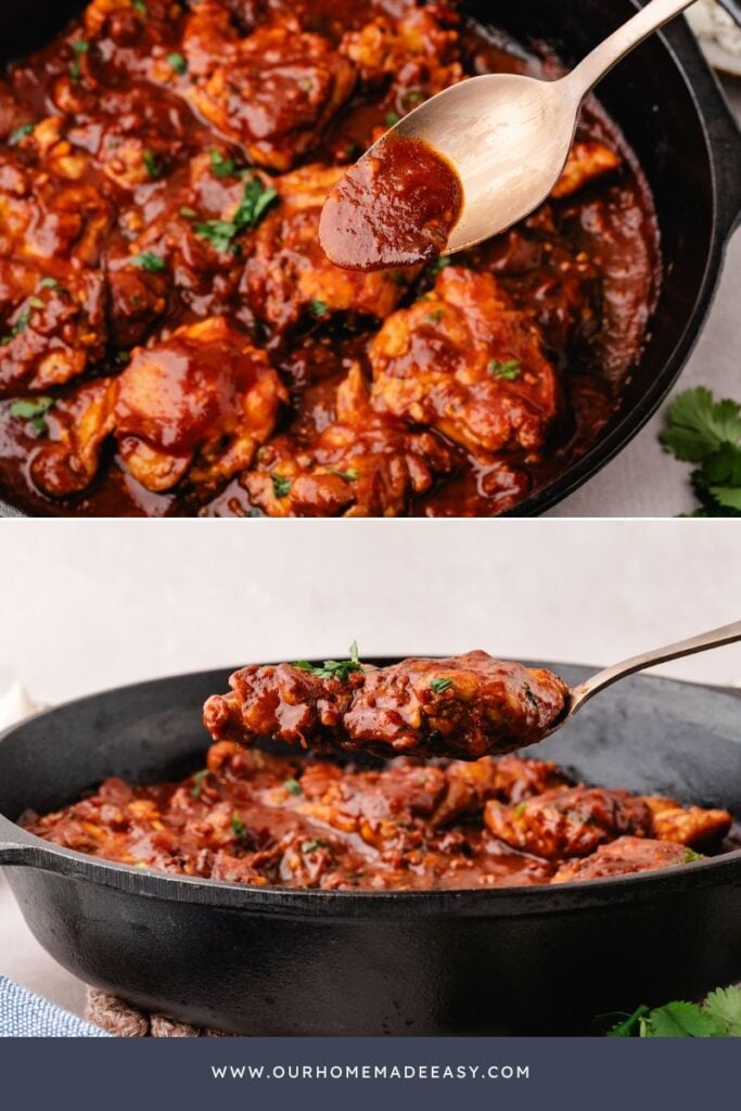 close up of honey ancho glaze sauce