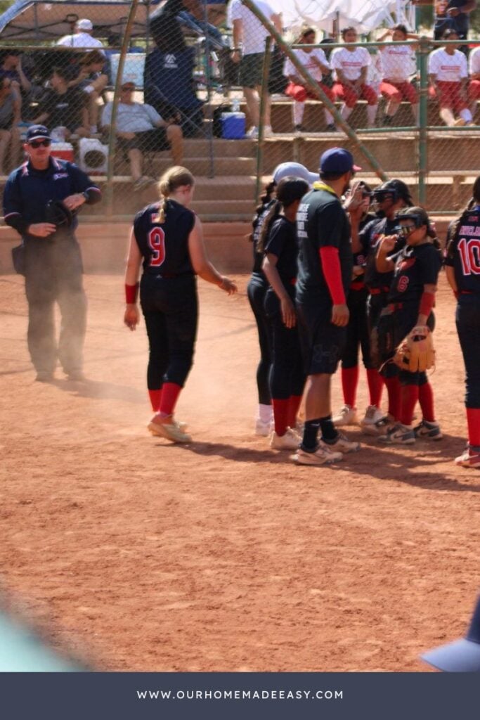 Aubrey Wise softball on the field