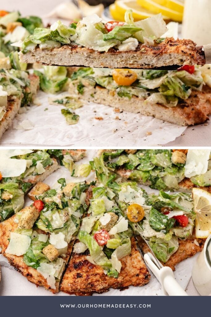 showing finished chicken pizza
