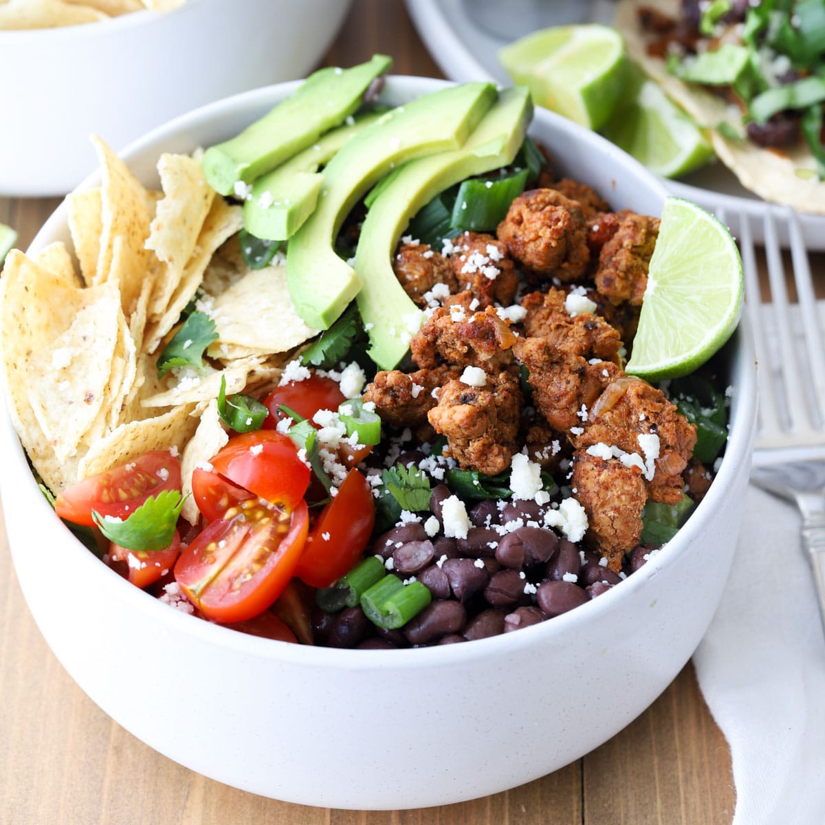Image for Chicken Taco Salad Recipe (With Ground Chicken)
