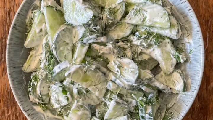 Image for 5 Minute Creamy Cucumber Salad
