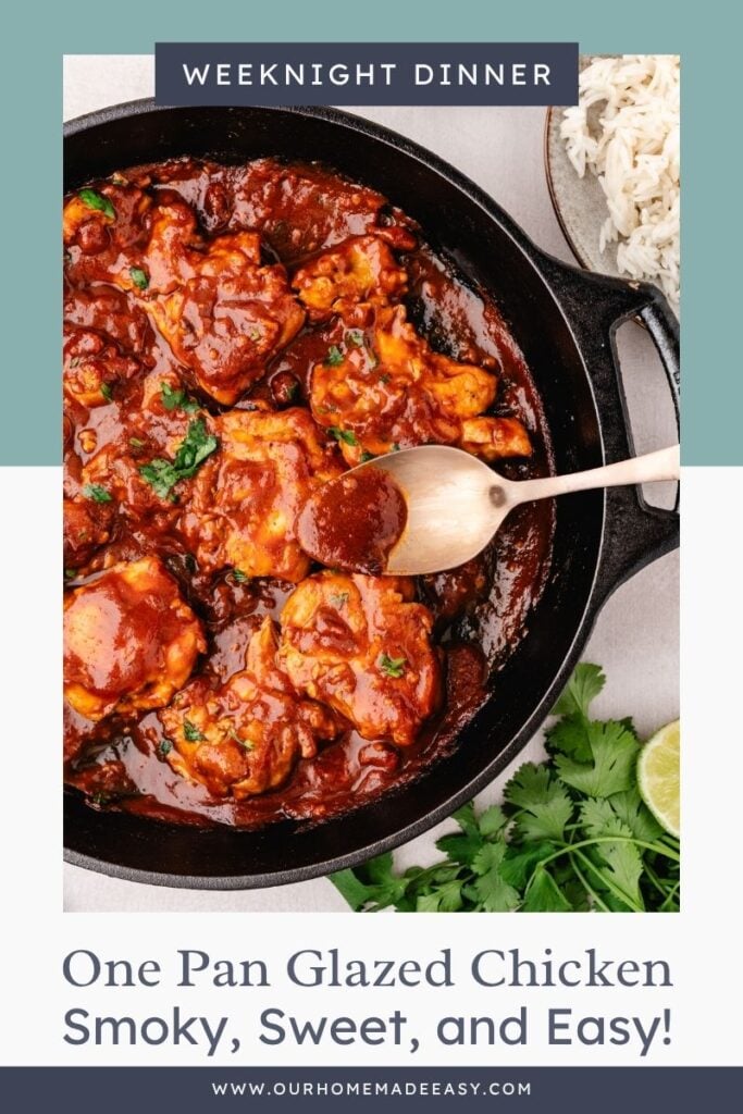 one pan glazed chicken recipe that is smoky and sweet