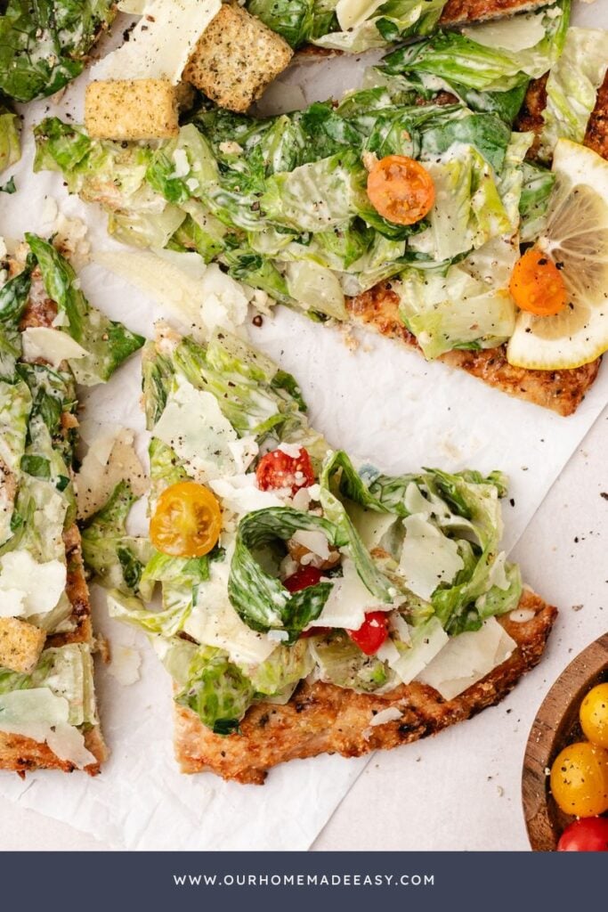 slice of low carb pizza