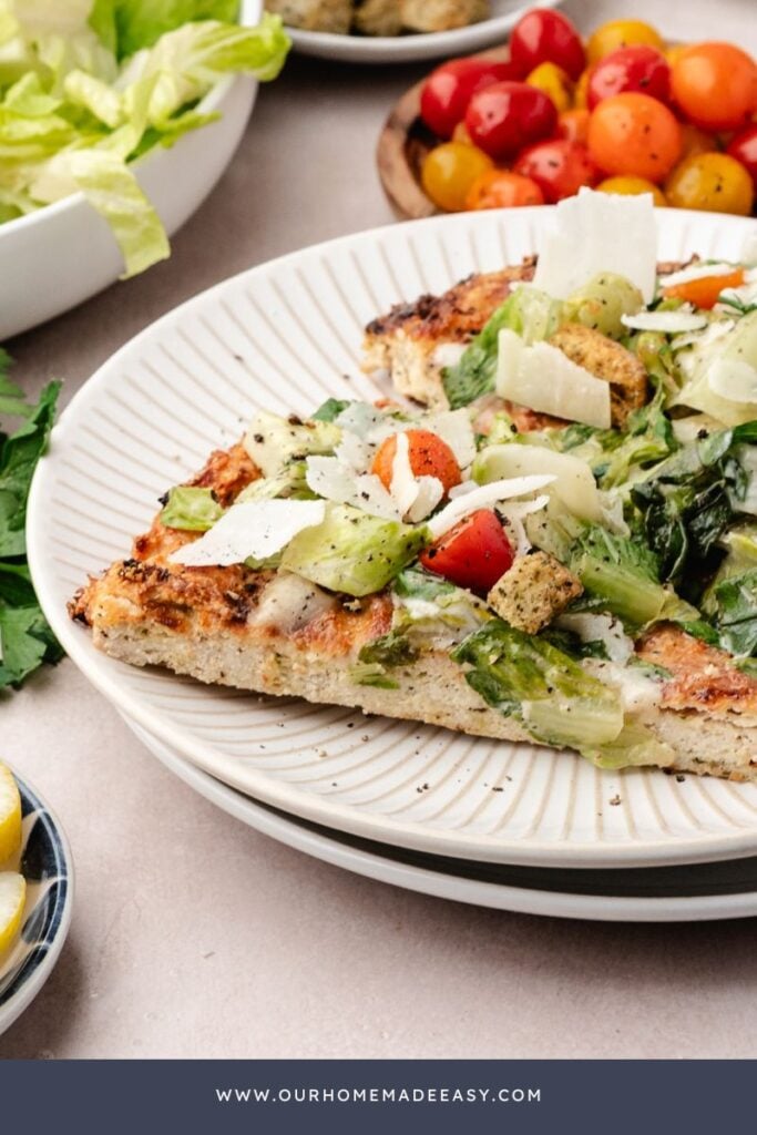 plated fancy pizza 