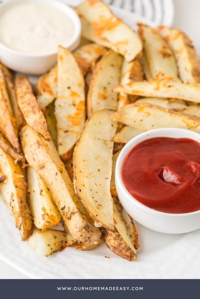 finished garlic parmesan potato wedges