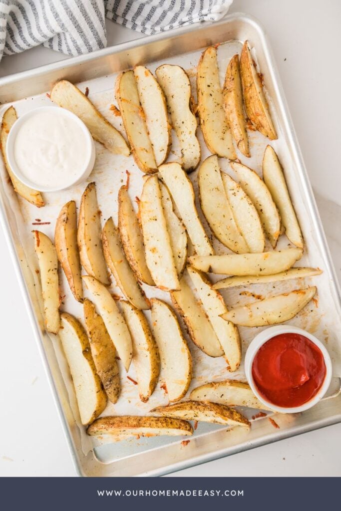 platter of homemade french fires