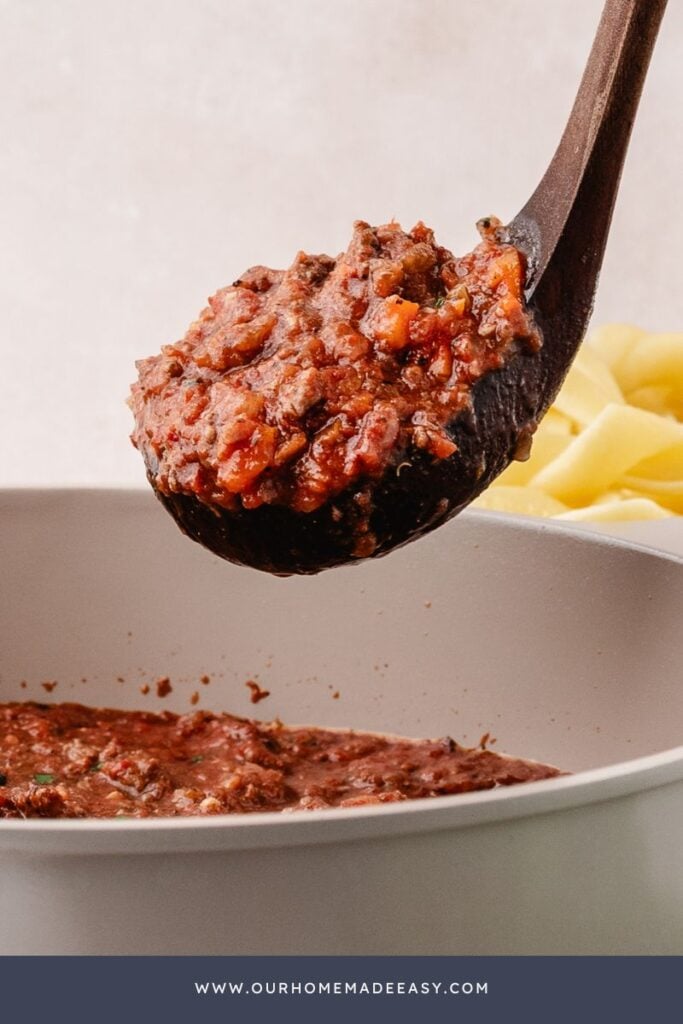 ladle of easy bolognese recipe