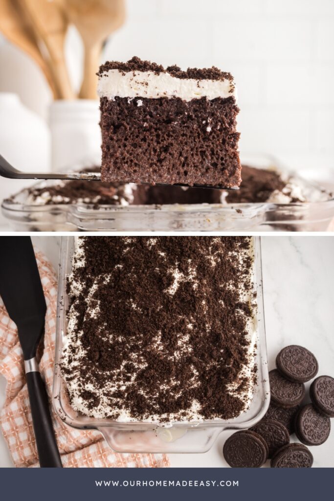 Chocolate tres leches cake collage