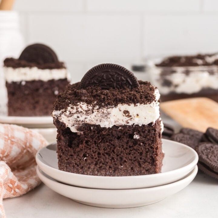 Chocolate Tres Leches cake with Oreo Whipped Cream