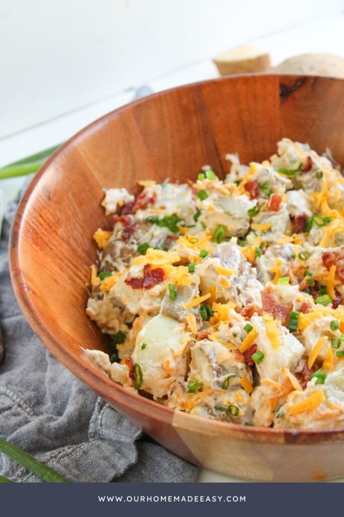 loaded baked potato salad with bacon