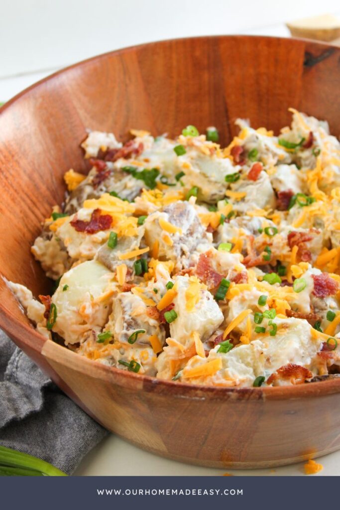loaded baked potato salad side dish