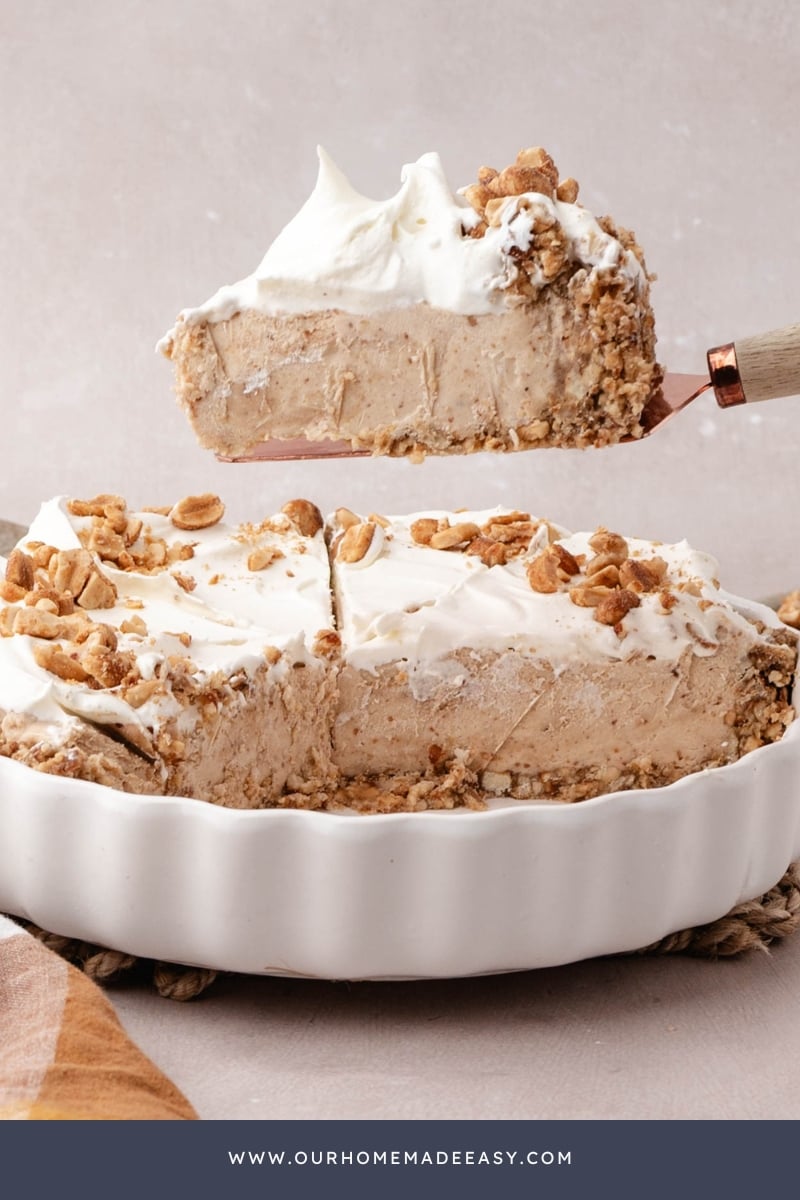 slice of frozen peanut butter pie