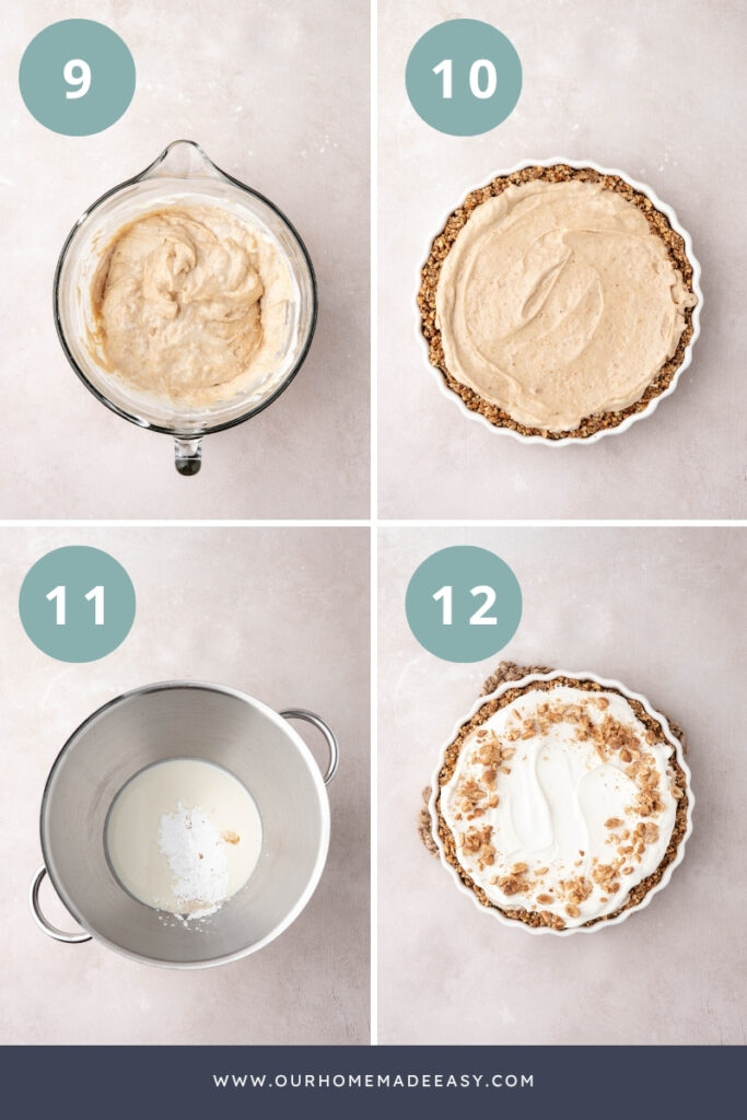 how to make no bake peanut butter pie whipped cream topping
