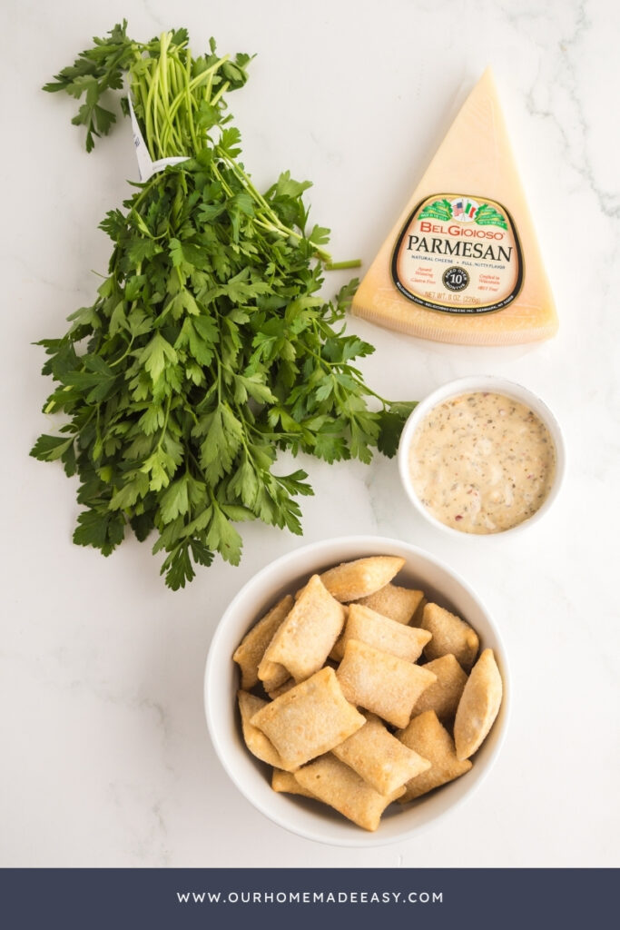 parmesan garlic pizza rolls ingredients for the air fryer