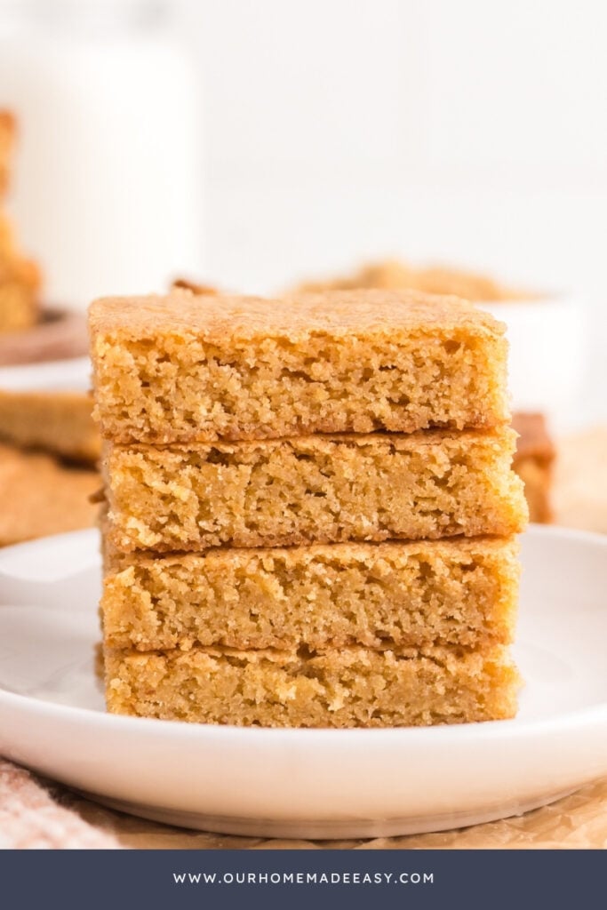 finished blondies ready to eat