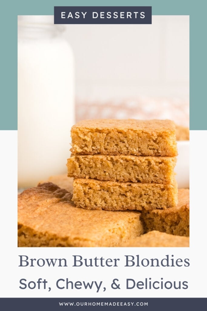 easy brown butter blondies perfect for Fall