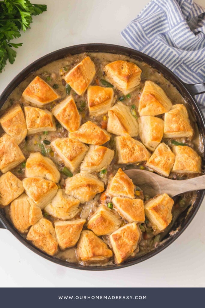 finished pot pie