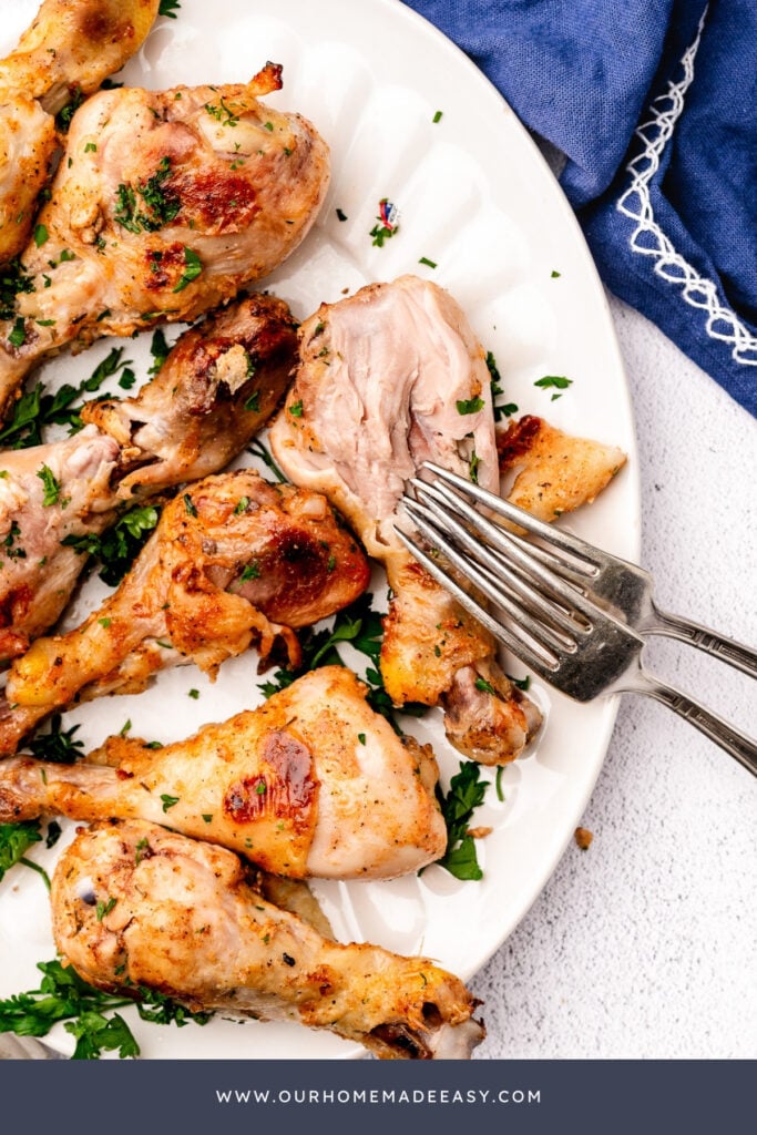 baked juicy chicken with yogurt marinade ready to eat