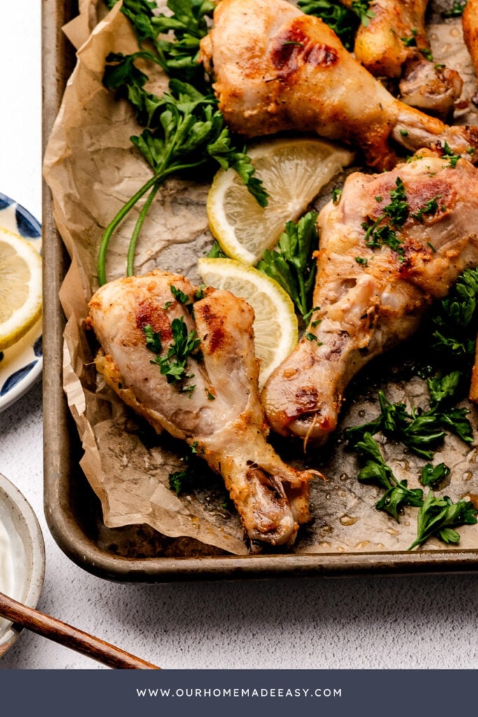 close up of yogurt marinated chicken